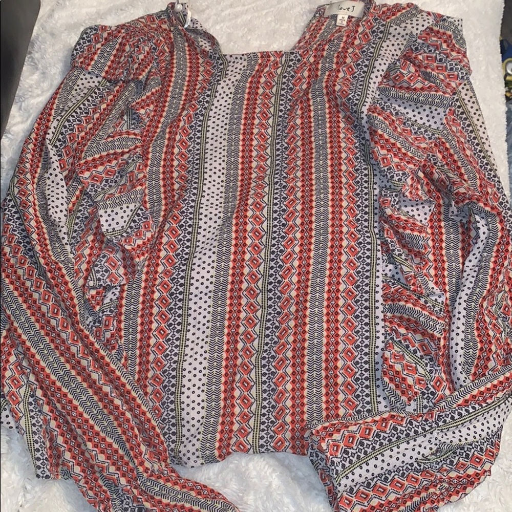 ruffle long sleeve shirt